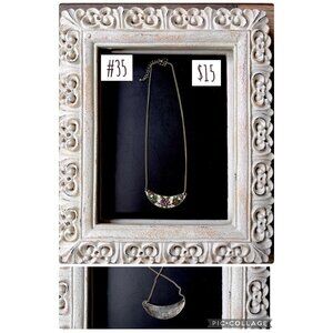 Cloisonne Flowers Goldtone Necklace   $15   17” to 19” 0.4 oz